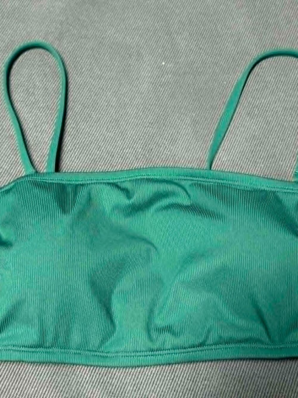 Shade & Shore (a Target brand) Green Ribbed Bandeau Large